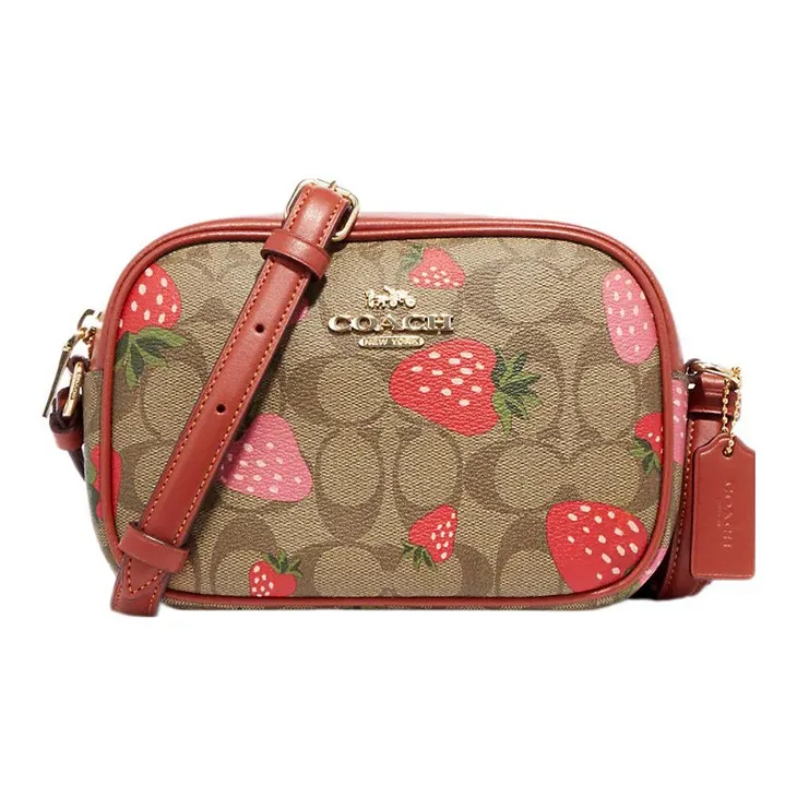 COACH Jamie Canvas With Leather Shoulder Bag, Crossbody Bag Trumpets Women's Brown