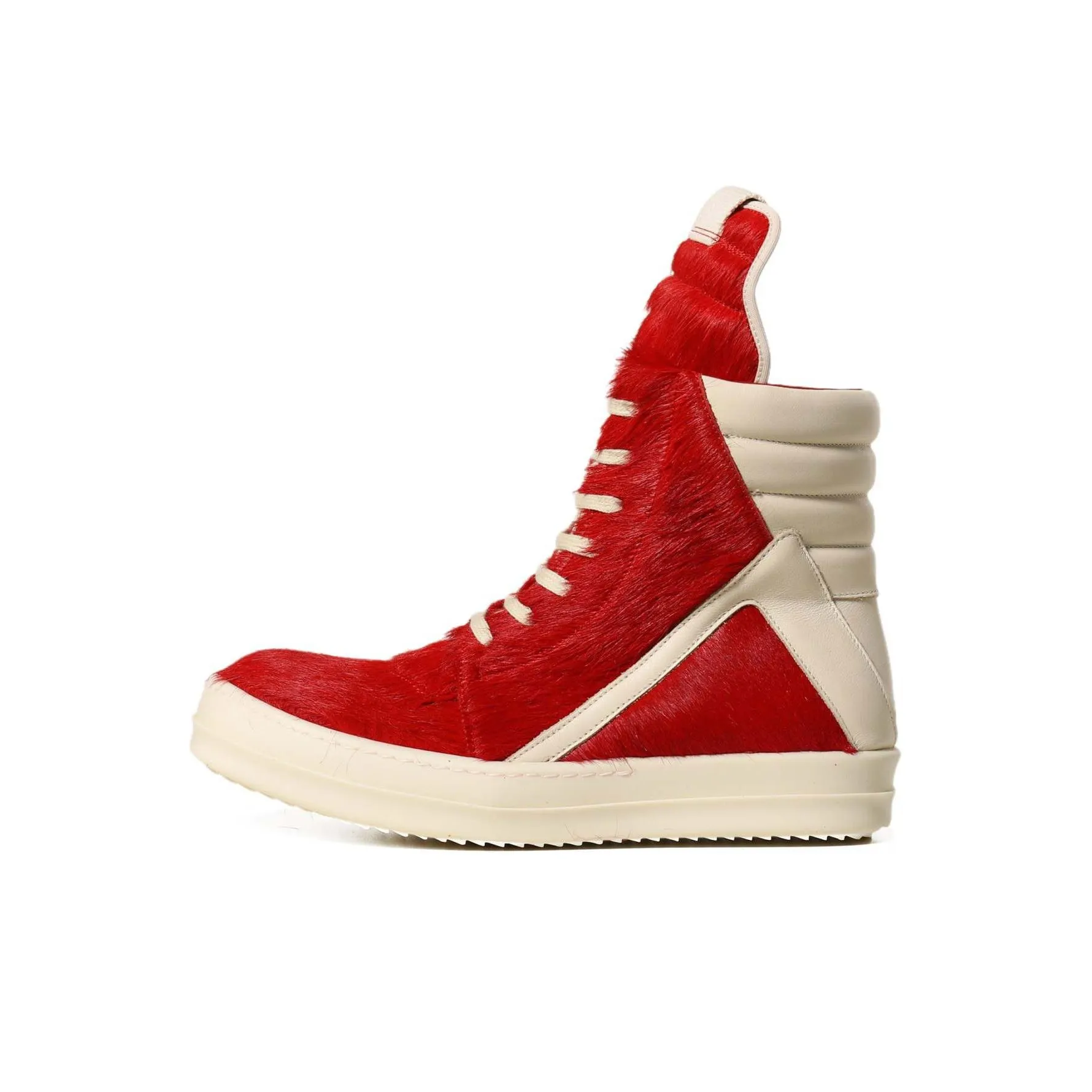 RICK OWENS/RO High Top Skateboard Shoes Women's Red