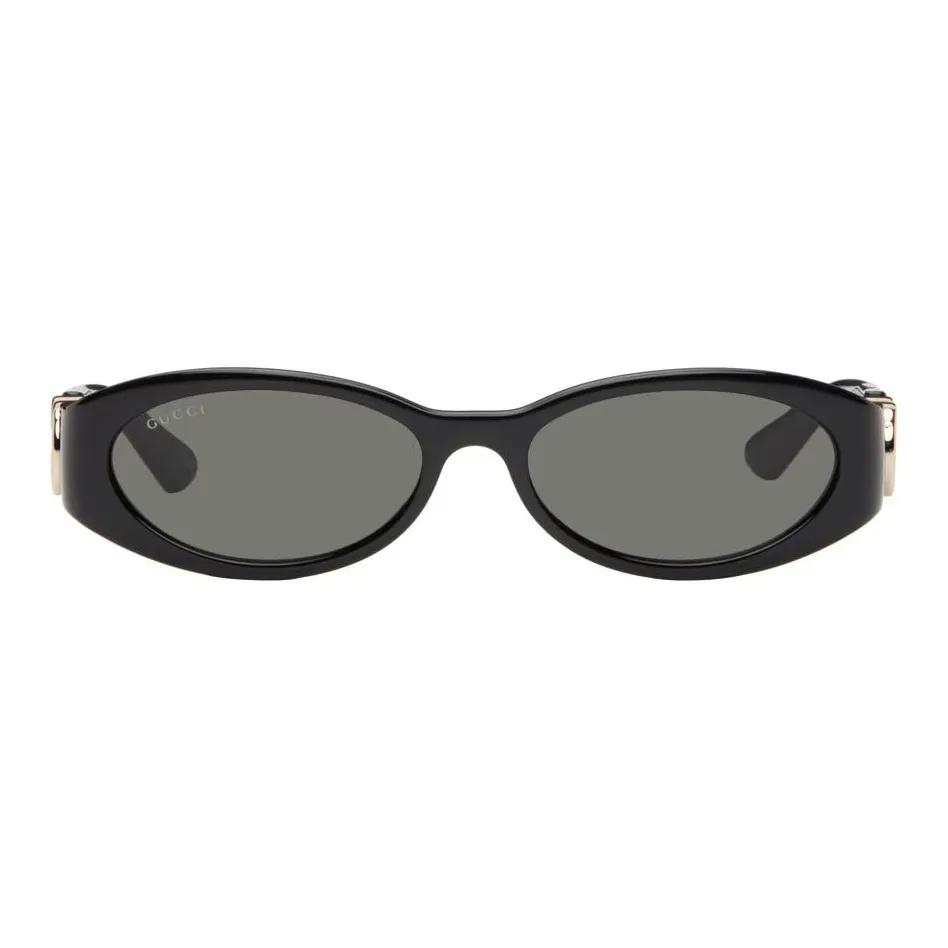 GUCCI OVAL SUNGLASSES Мужские Черные