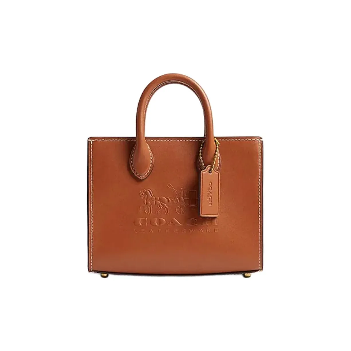 COACH Ace Коровья кожа Тоут Сумка Сумка для покупок Сумка через плечо Сумка Маленькая Женская Полированная Янтарная