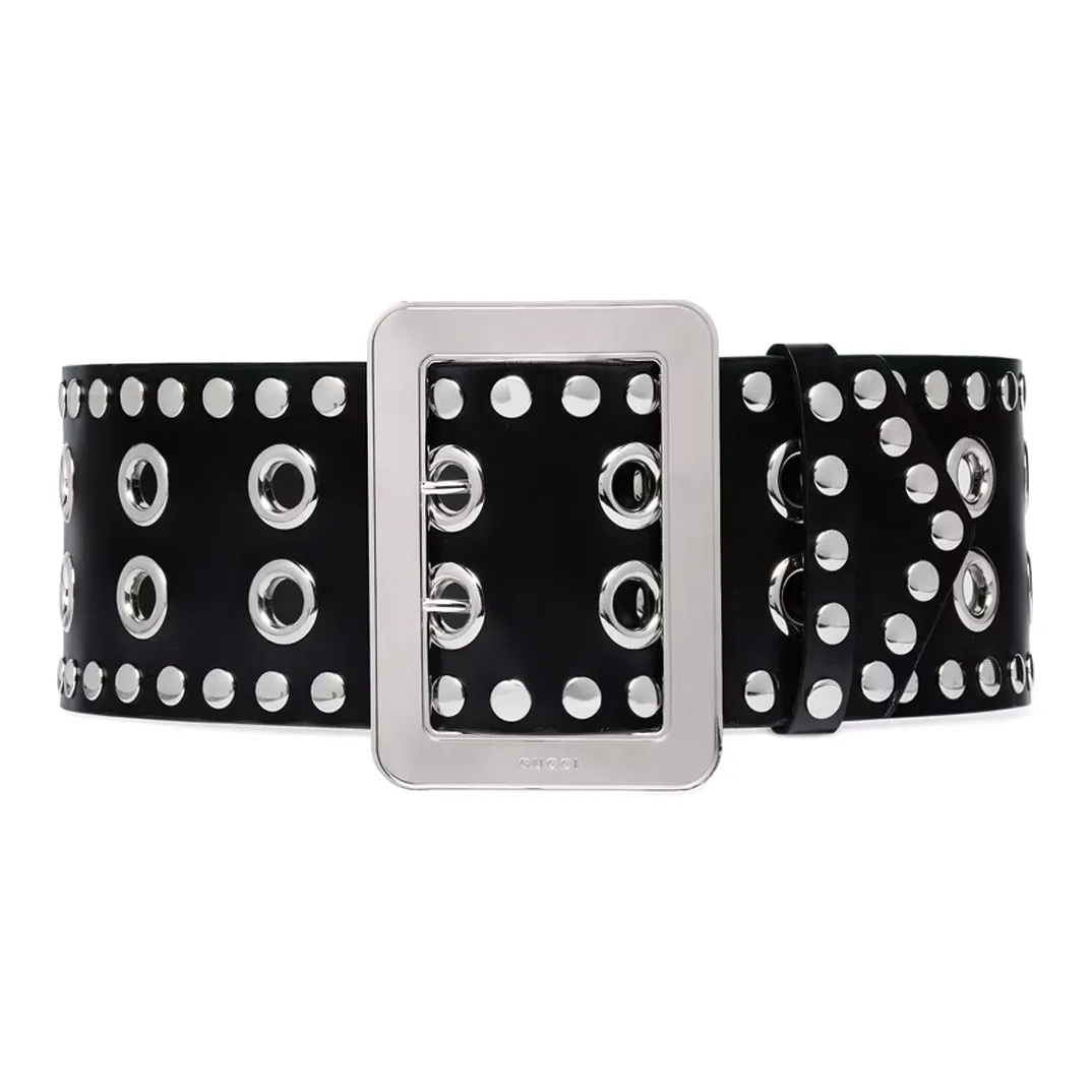 GUCCI Leather Belts Women's Black
