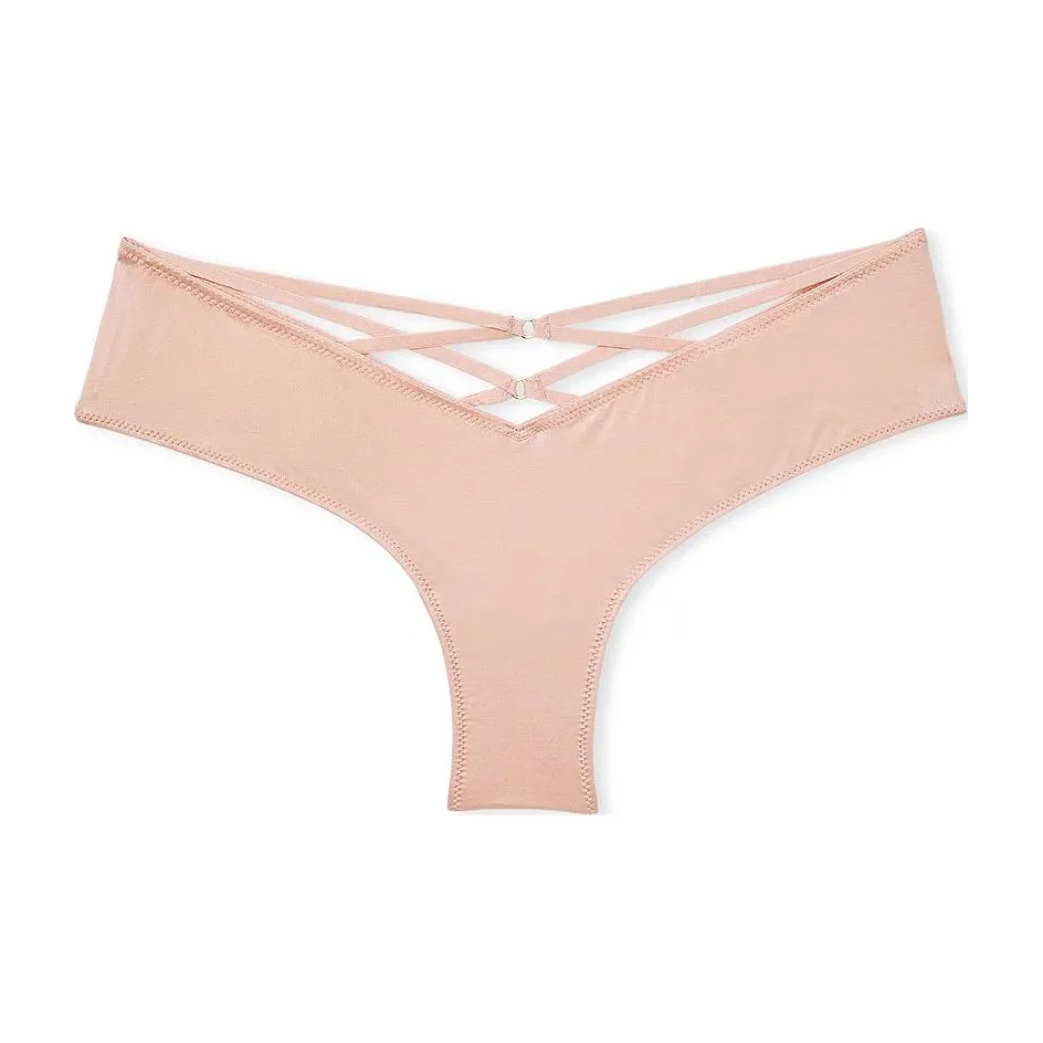 Victoria's Secret VERY Сексуальный Strappy Спина Высокая Нога Cheeky Panty Нижнее белье Женское 1 Пачка Телесный