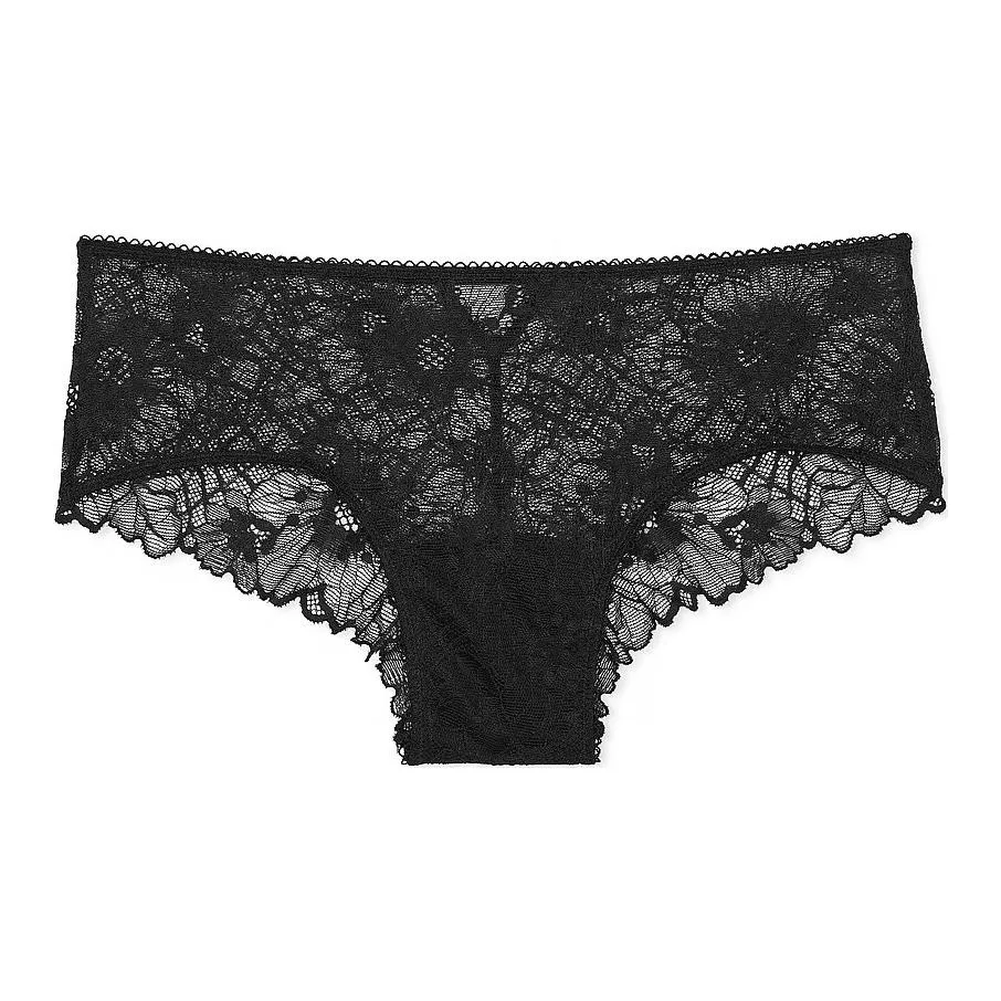 Victoria's Secret Розовый THE LACIE Кружево Cheeky Panty Черный Нижнее белье Женские 1 упаковка Черный