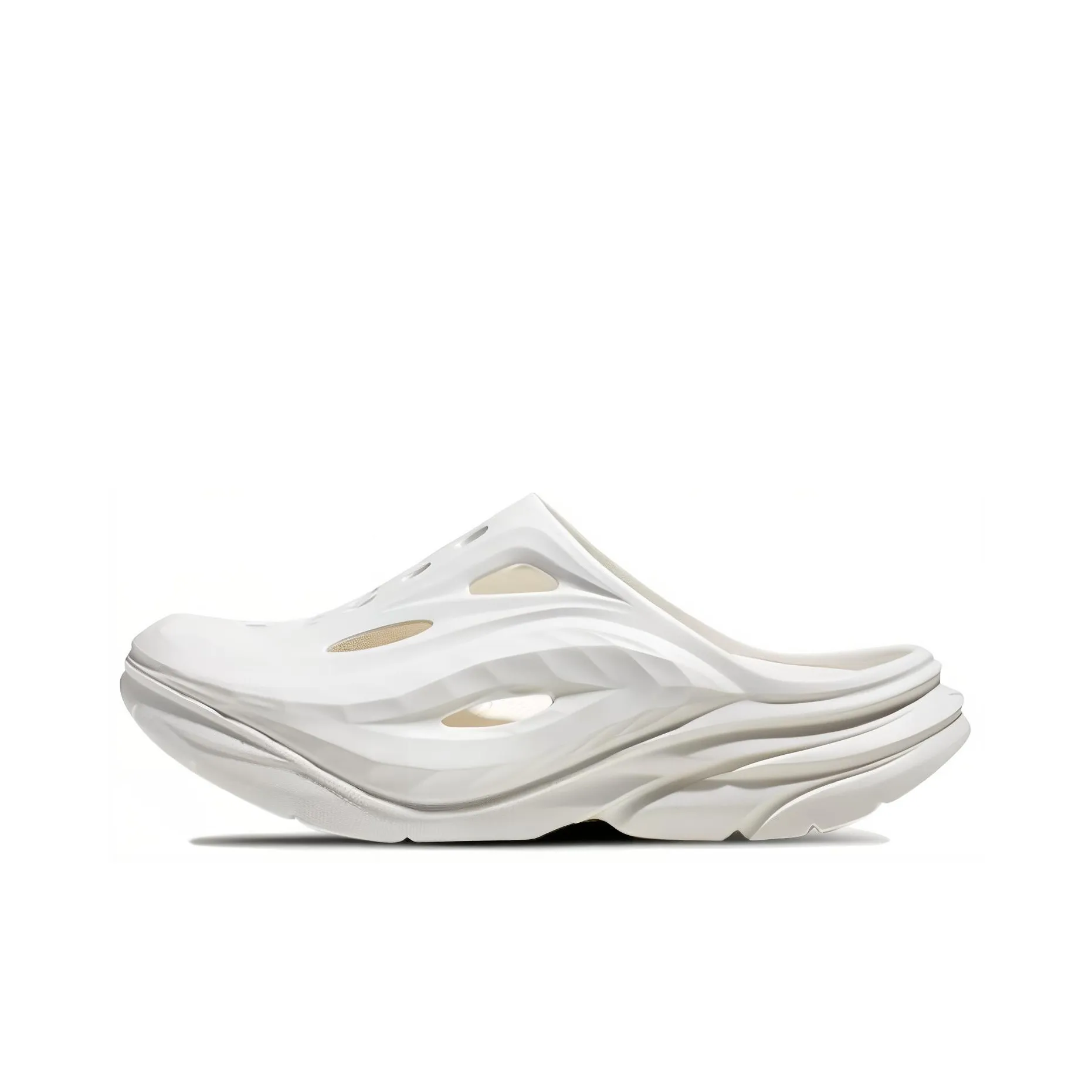 Red Graphic Running Tshirt Ora Recovery Mule White