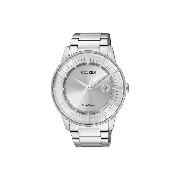 CITIZEN Светильник Кварцевый механизм Нержавеющая сталь Ремешок Часы 42,5 мм Мужские часы Серебристый циферблат AW1260 50A