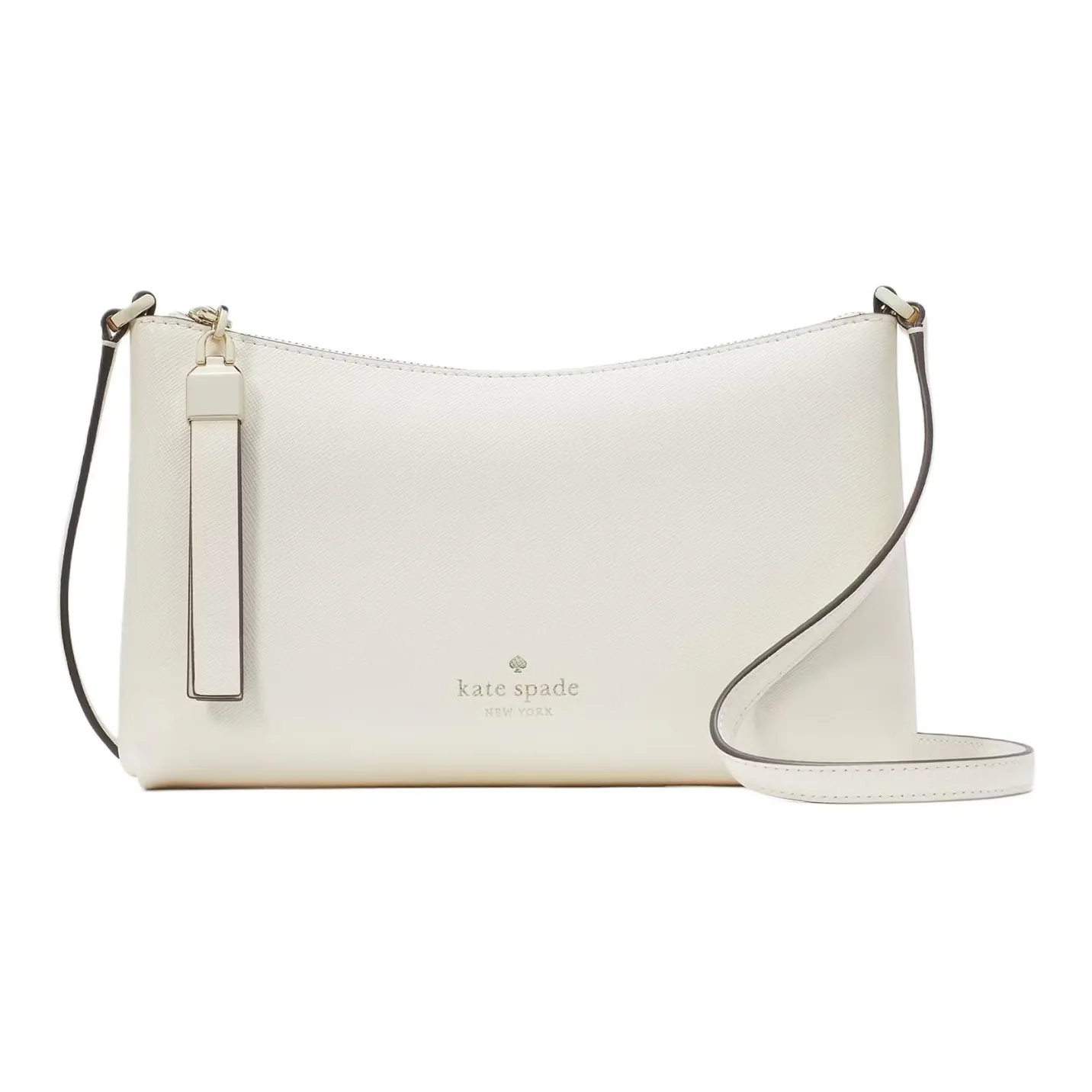 Kate Spade Saffiano Leather Shoulder Bag, Crossbody Bag Women's Egg White Pastry Crust