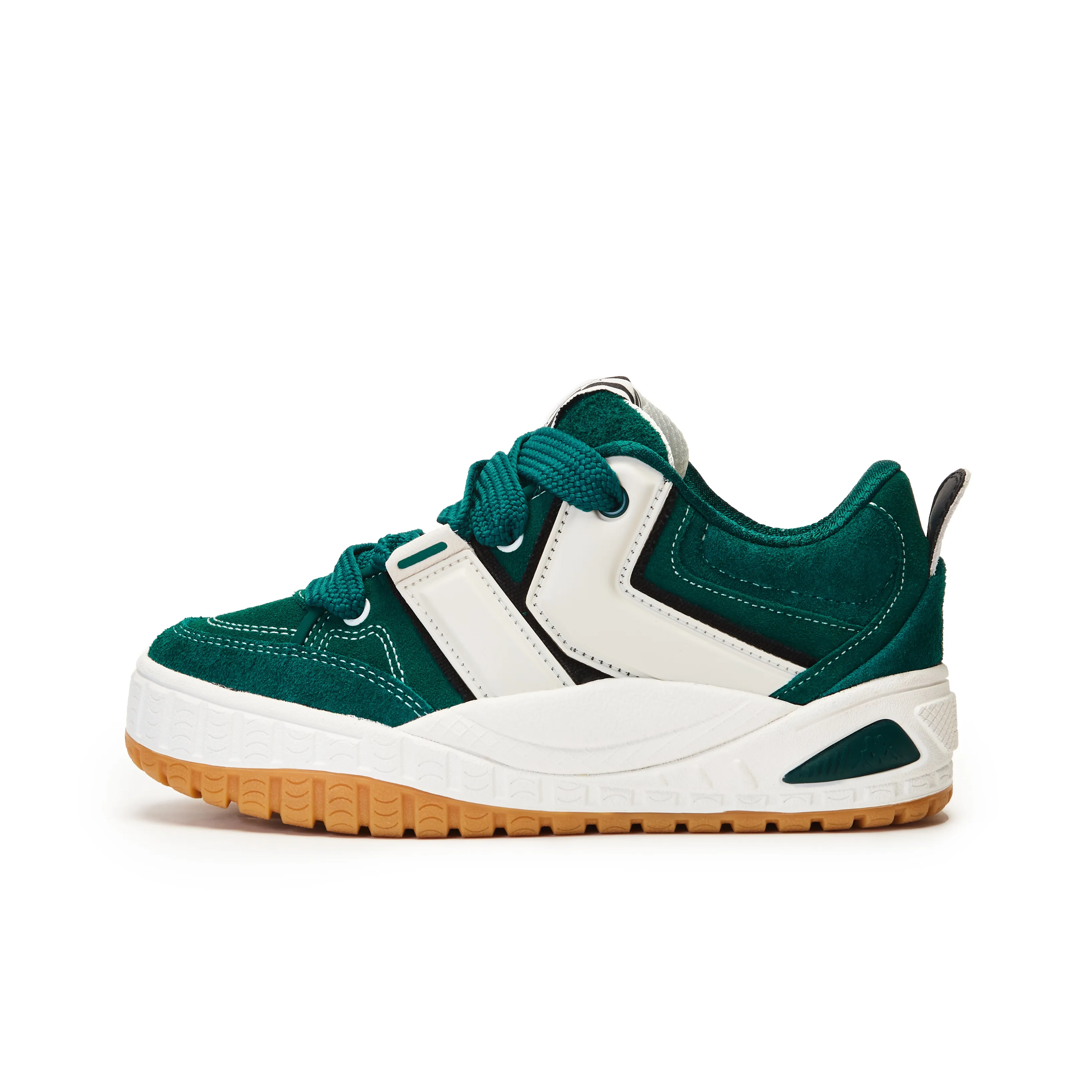 Kappa Coverage Anti Slip And Wear Resistant Mid Top Skateboard Shoes Unisex Green White