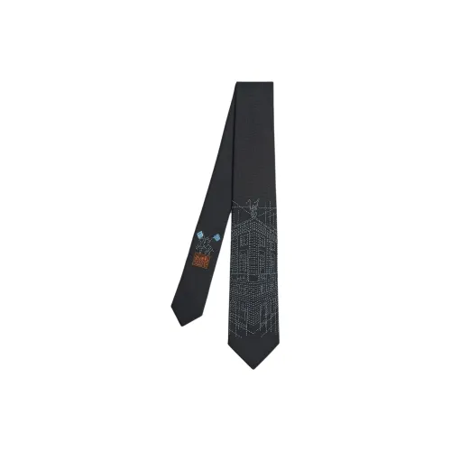 HERMES Pique Sellier Тутовый шелк Галстуки Мужские