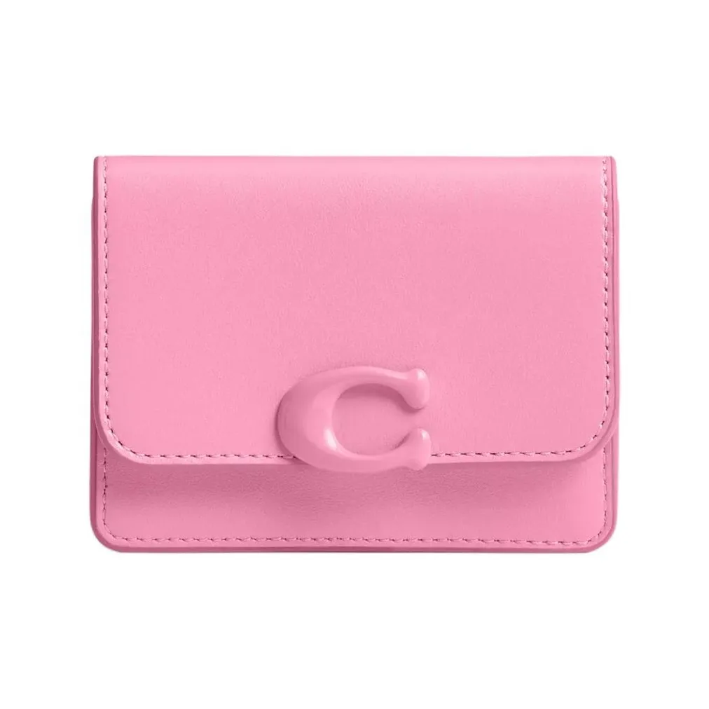 COACH Bandit Calfskin Wallet Mini Women's Bright Pink