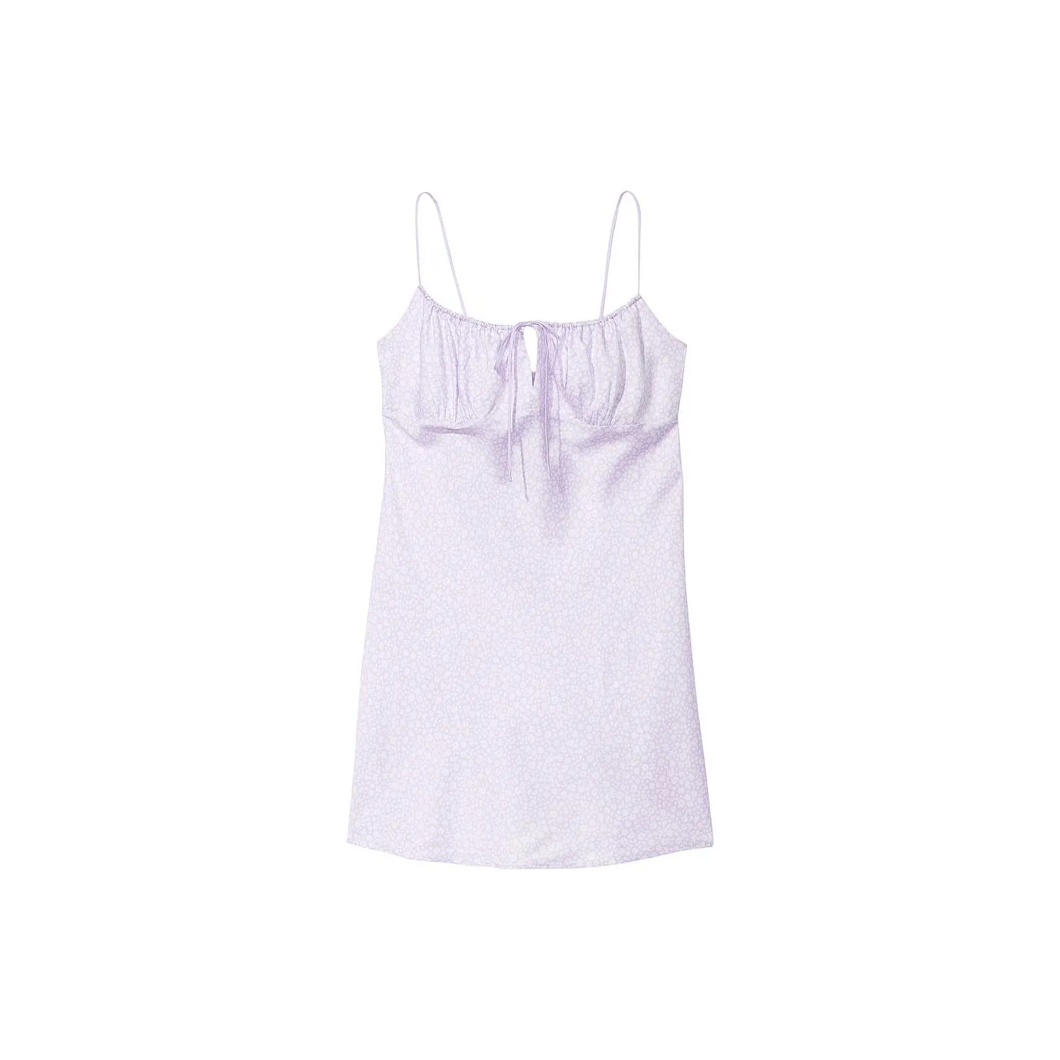 Victoria's Secret PINK TENCEL™ SLIP DRESS/Pastel Lilac Ditsy Floral Nightgown Women's Light Purple