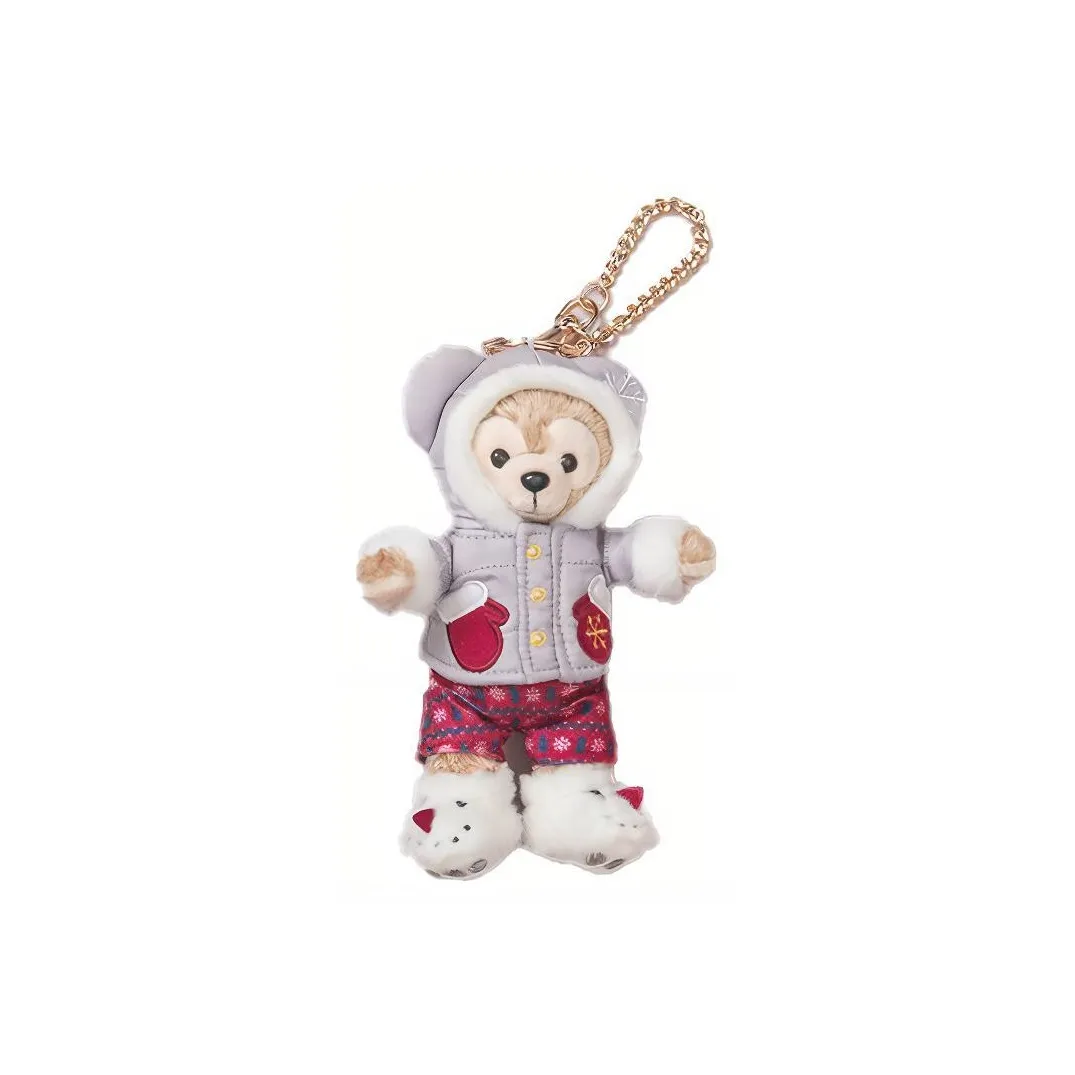 Disney 2021 Christmas Duffy Keychain Dolls Plush Doll Small Size Tall Shanghai Disney