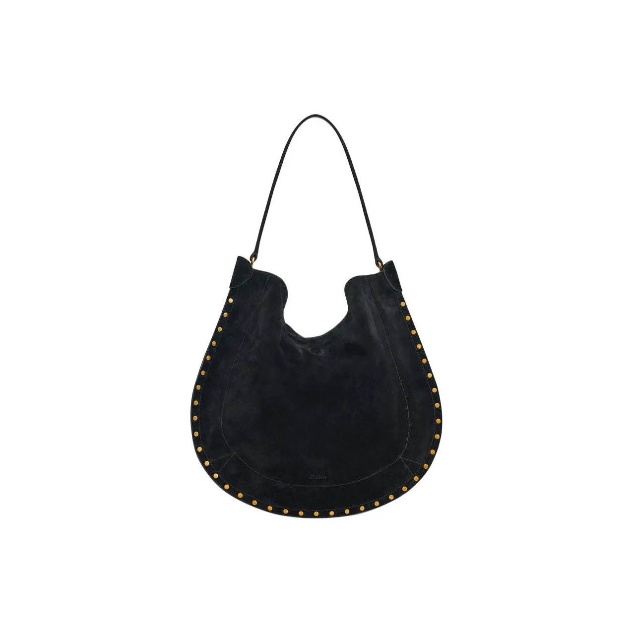 ISABEL MARANT Soft Velvet Calfskin Hobo Bag, Handbag, Shoulder Bag Women's Black