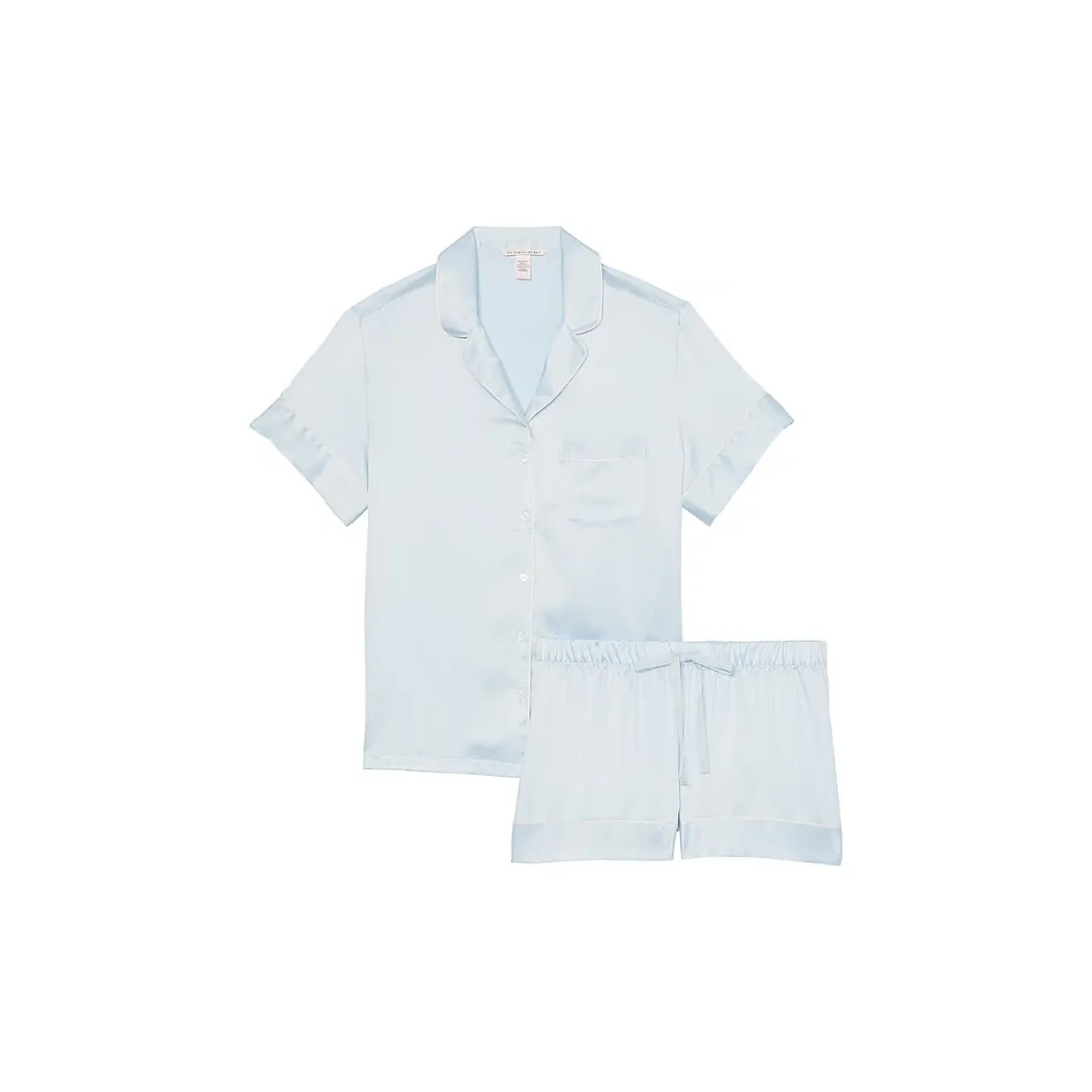 Victoria's Secret Сатин Короткий Комплект Пижамы Ballad Синий Комплект Пижам Женские Небесно-Синий