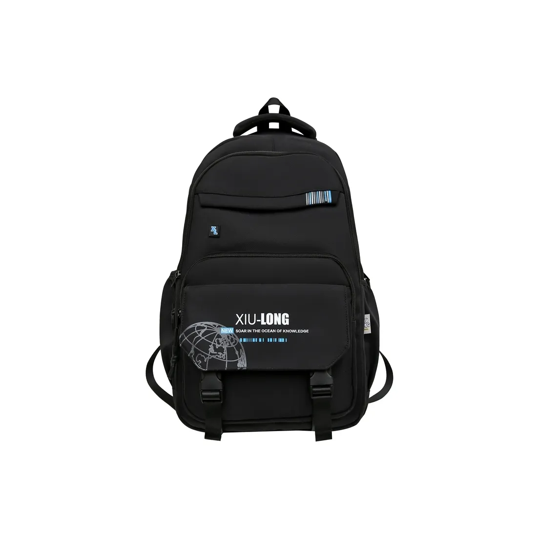 Путешествие Нейлон Рюкзак Стандартный Унисекс Черный Темно-Серый Светло-Серый Темно-Синий