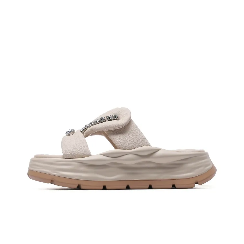 KEJIANNI ПУ (полиуретан) Полиуретан Стразы Резиновые Слипоны Женские