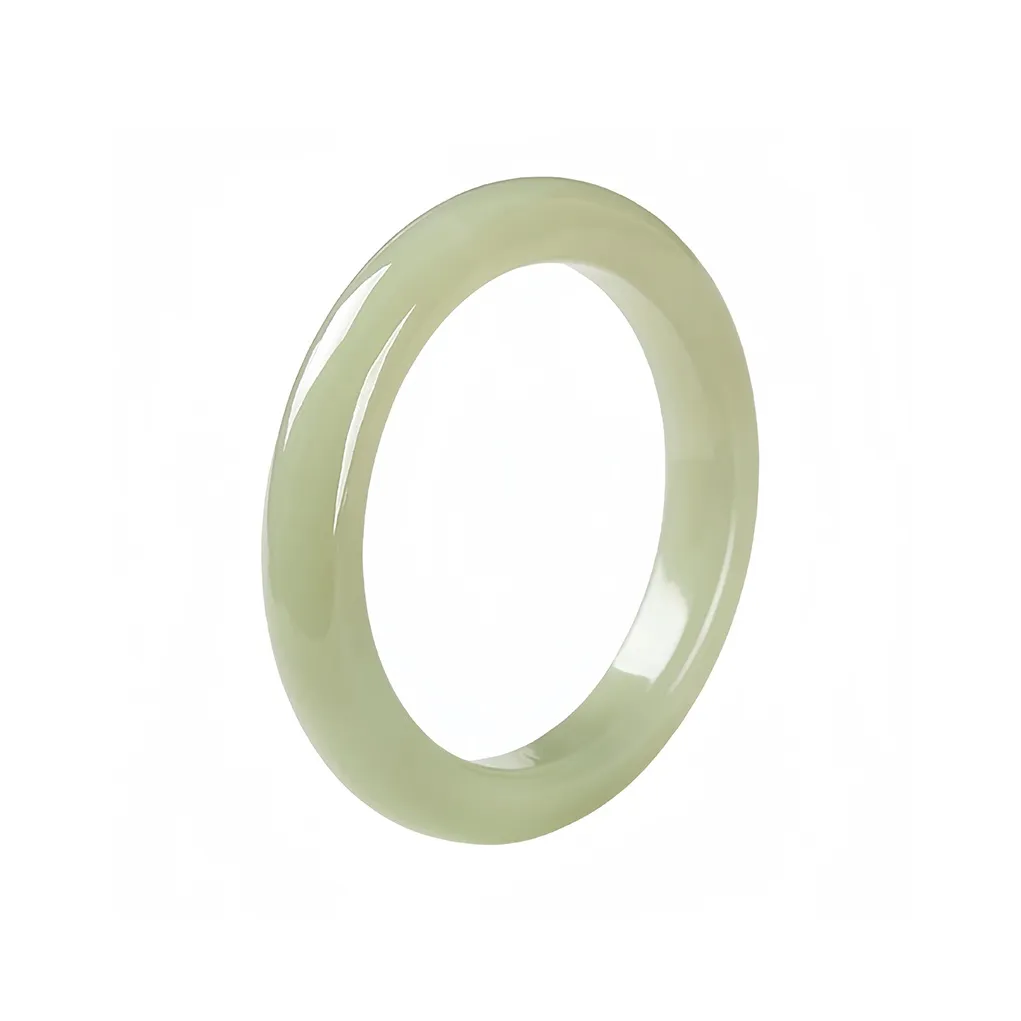 Xifeng Building Bangles Pale Greenish White Jade Women's