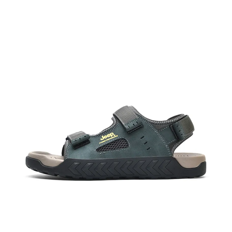 JEEP Пляжные сандалии, темно-зеленый, мужской