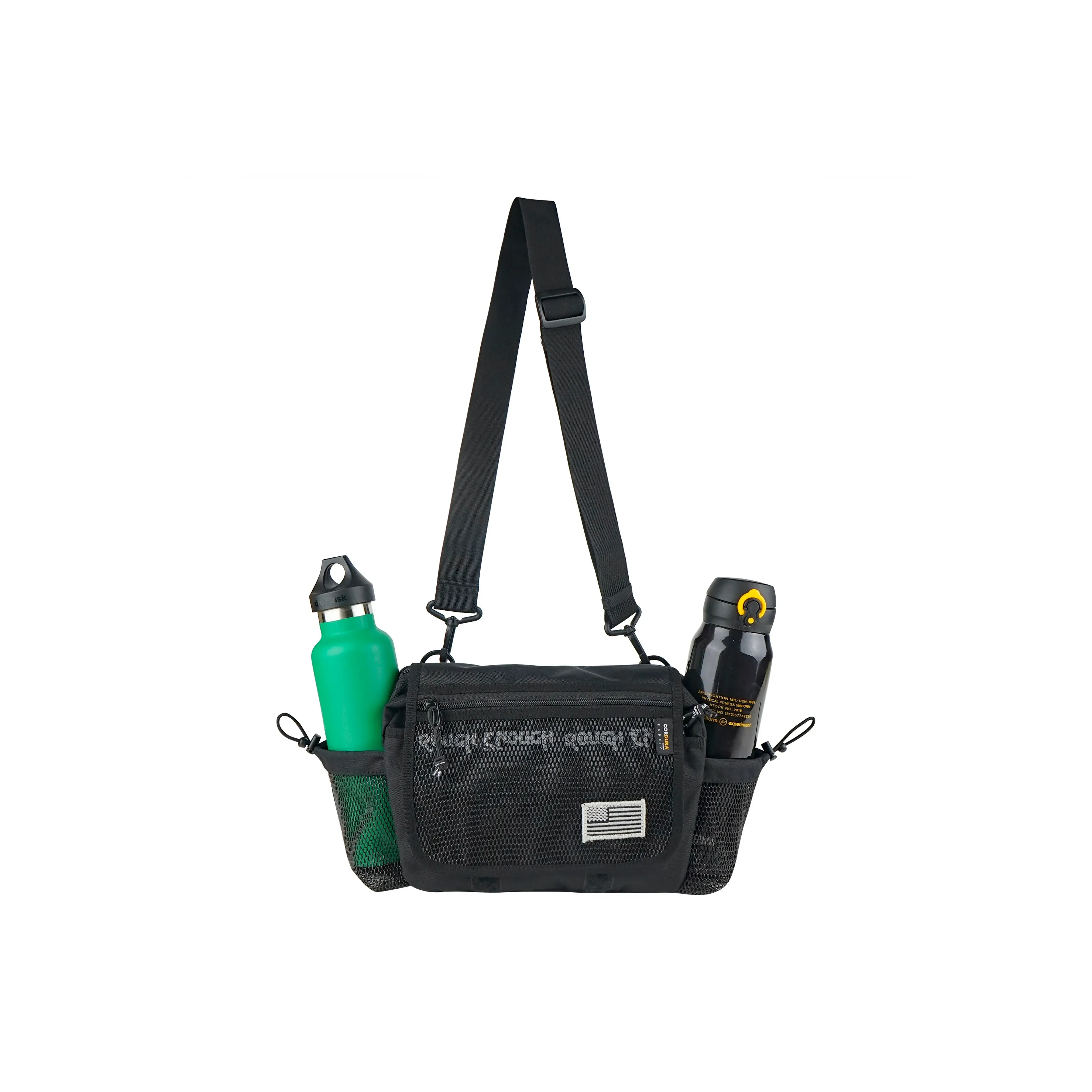 Rough Enough Polyamide Crossbody Bag Sling Bag Fanny Pack Unisex Black