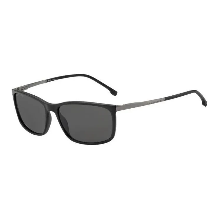 HUGO BOSS Acetate Square Sunglasses Men's Black