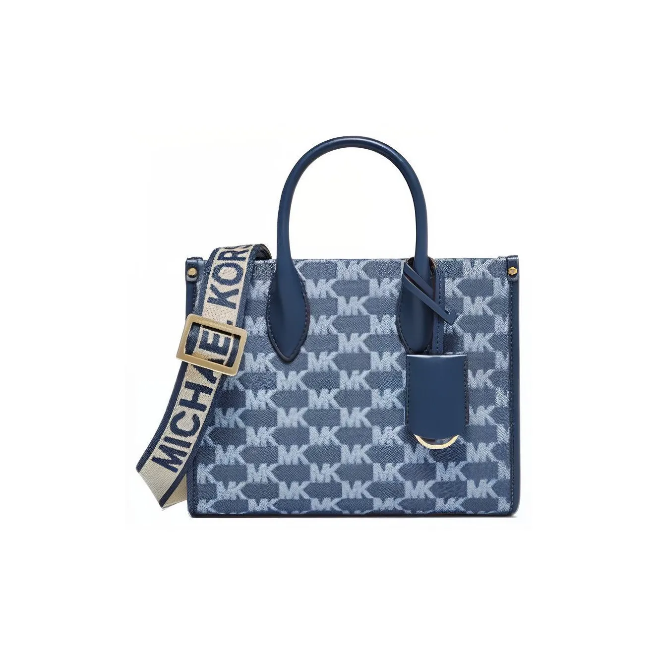 MICHAEL KORS Mirella Artificial Leather Shoulder Bag Crossbody Bag Handbags Small Size Women's Linen Blue & Sea Blue