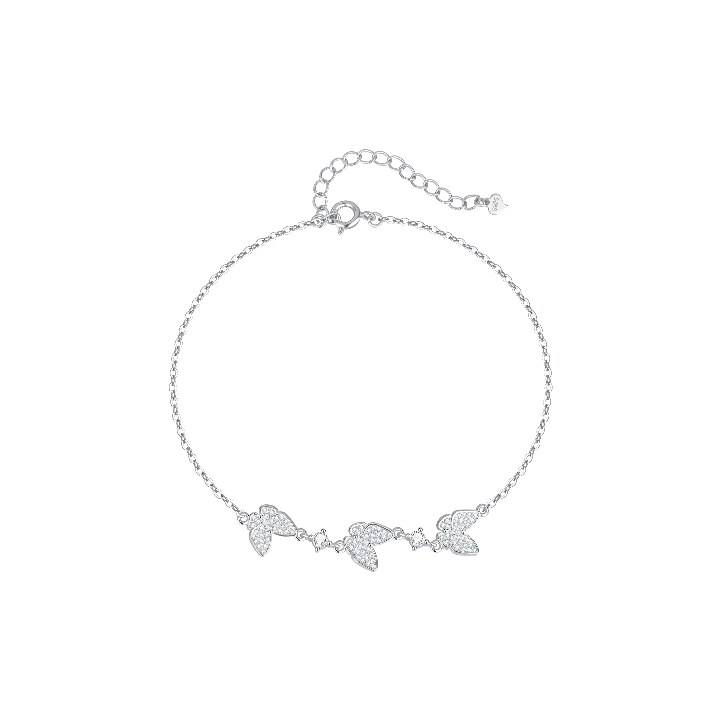 SFER Alloy Silver Plated Anklets Women's