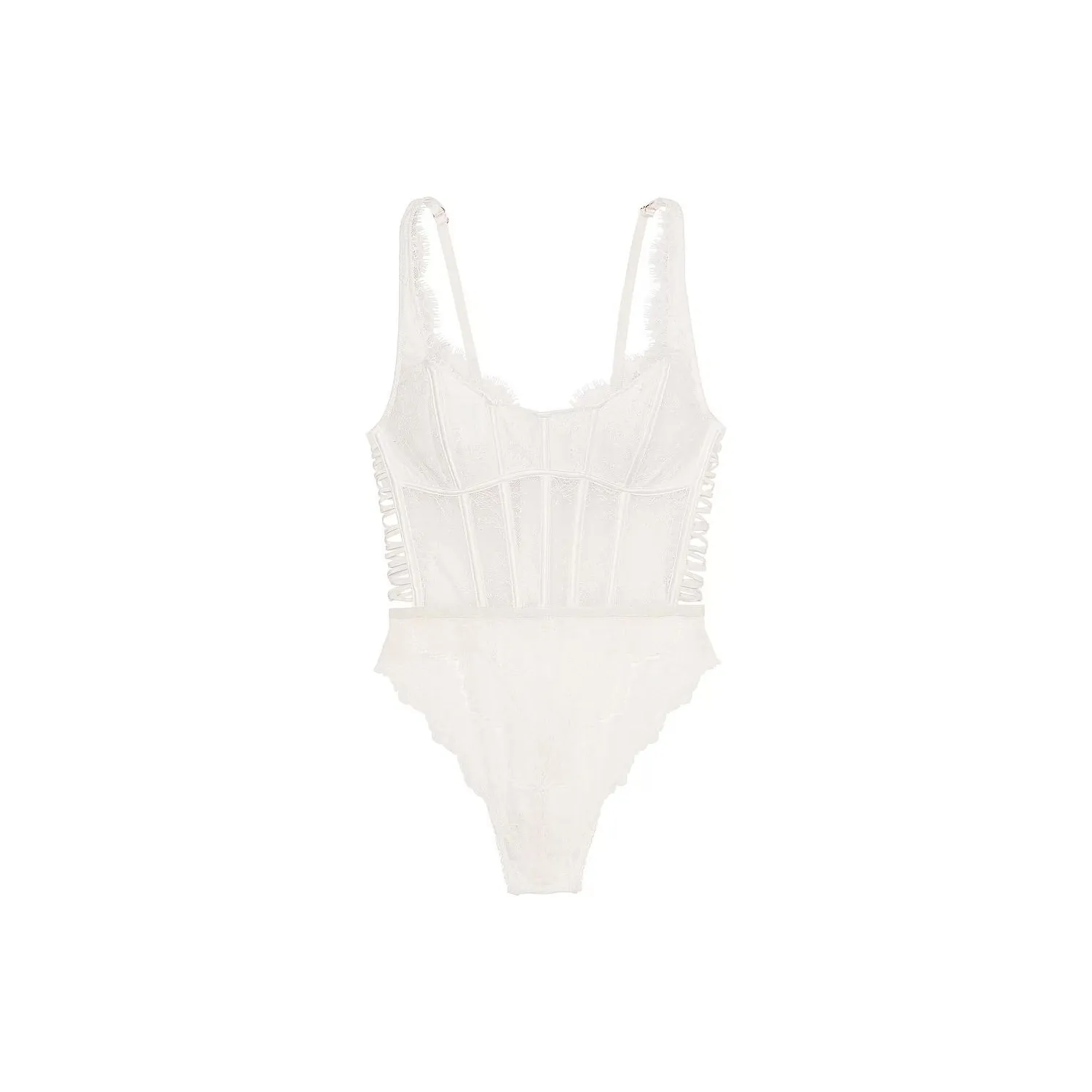 Victoria's Secret VERYSEXY Dream Angels Wicked Corset Teddy W Jumpsuit Women's Coconut White