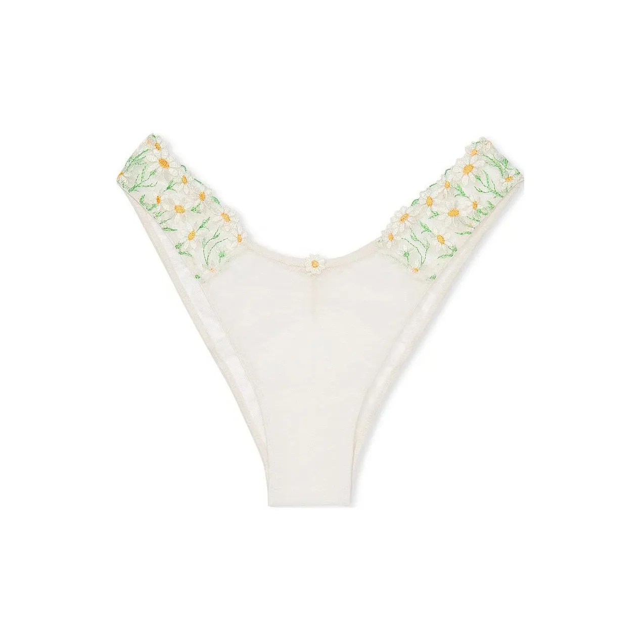 Victoria's Secret Dream Angels Daisy Chain Embroidery Brazilian Panty WI Women's Ivory White