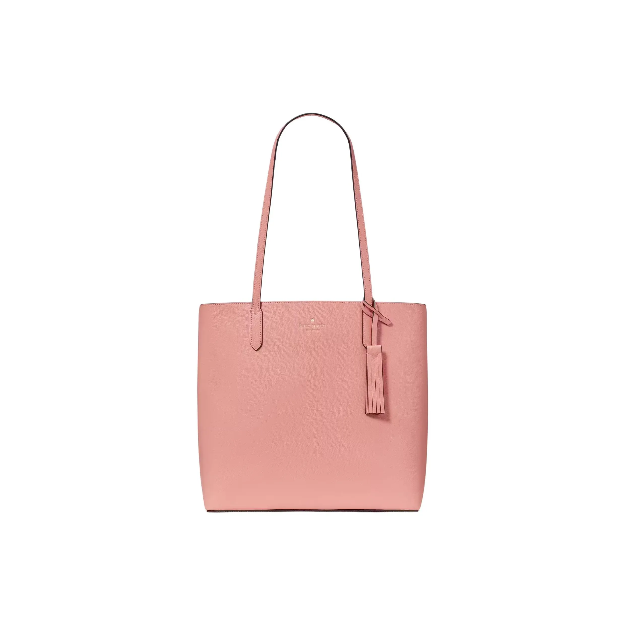 Kate Spade Saffiano Leather Tote Bag, Shopping Bag, Shoulder Bag, Handbag Women's Peach Rose Pink