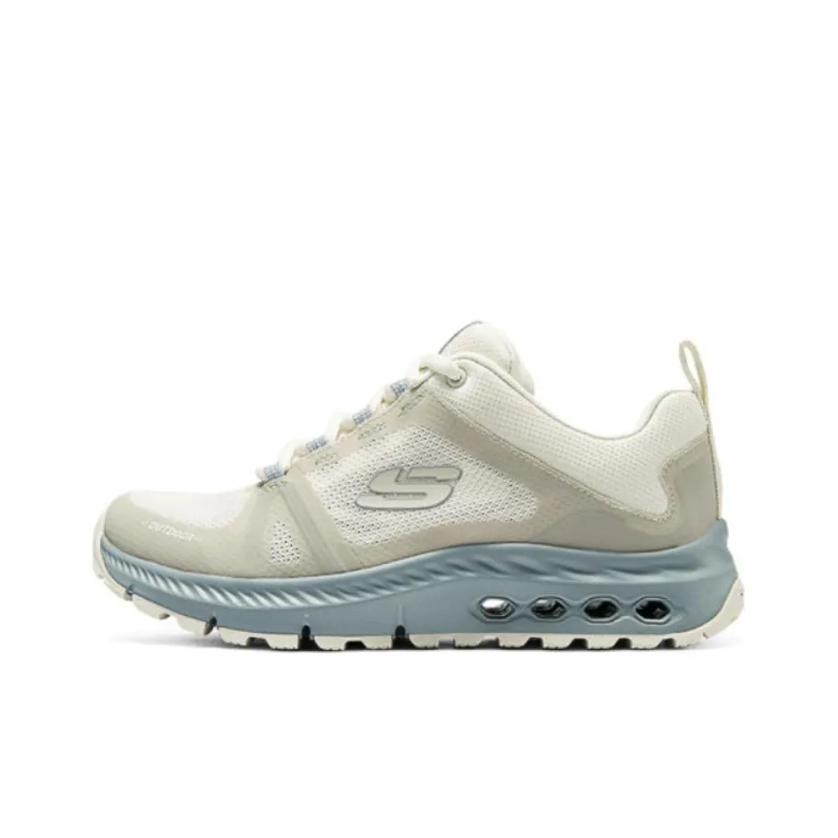 Skechers OUTDOOR Breathable Support Coverage Rebound Low Top Running Shoes Women's Beige Gray