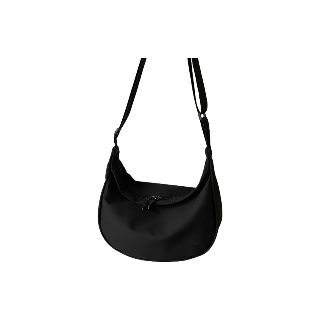 PESASRIE Oxford Crossbody Bag, Shoulder Bag Regular Unisex Black/White/Orange