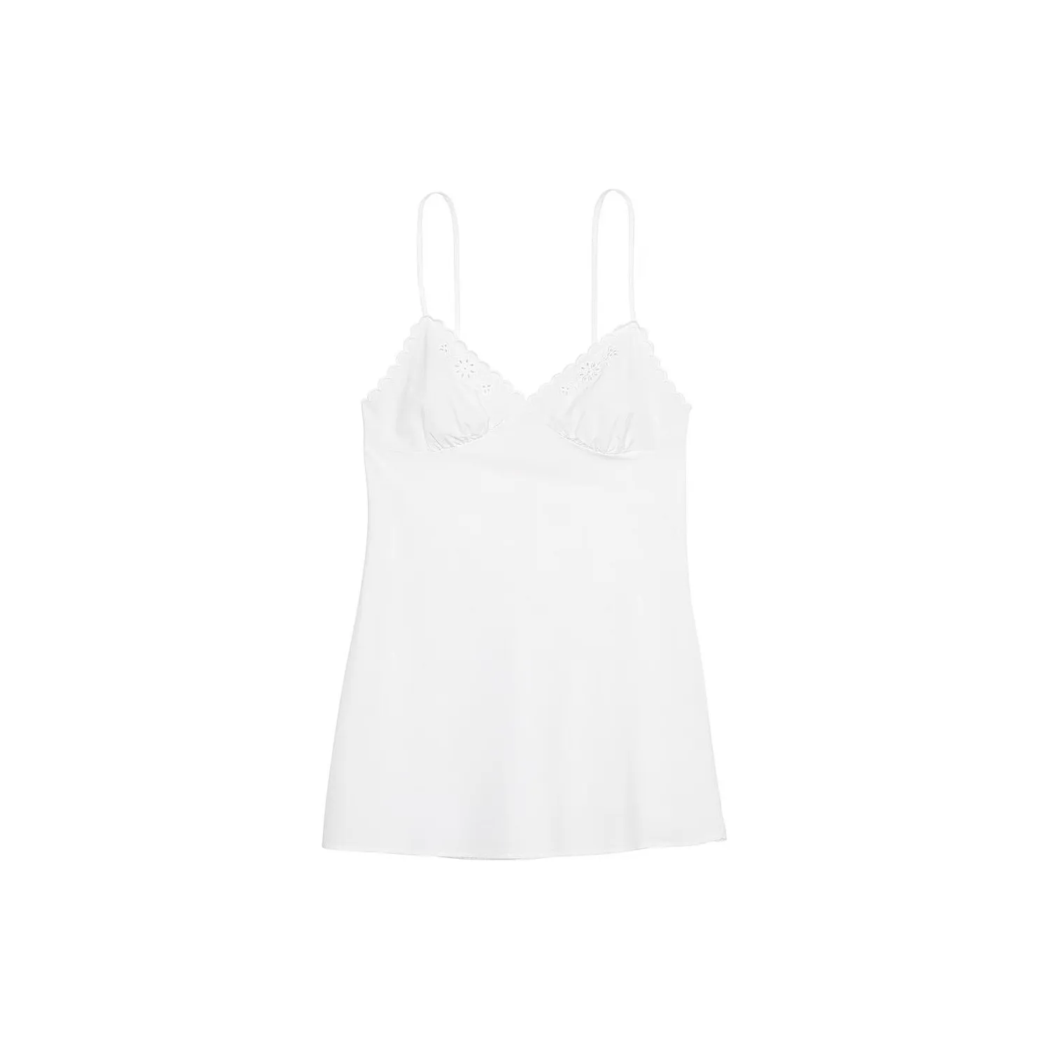 Victoria's Secret NEW Heritage Cotton Eyelet Slip Dress/White Nightgown Women's White