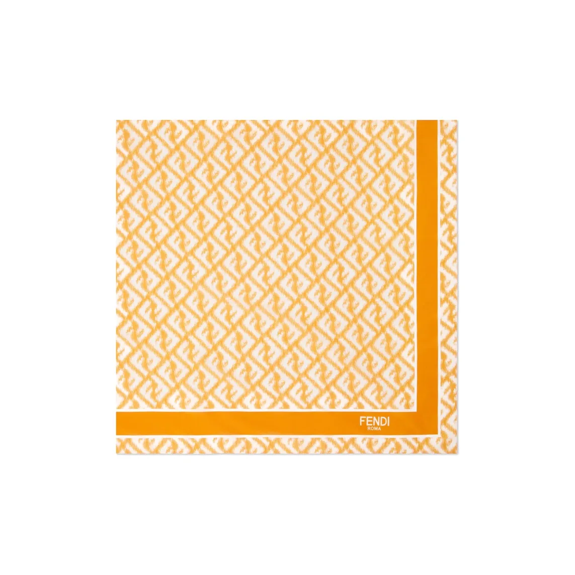 FENDI Cotton Knit Шарфы Мужской Оранжевый