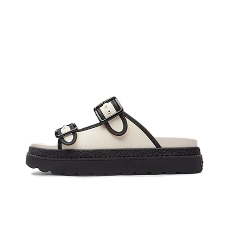COACH Slide Slippers Women's Chalk White