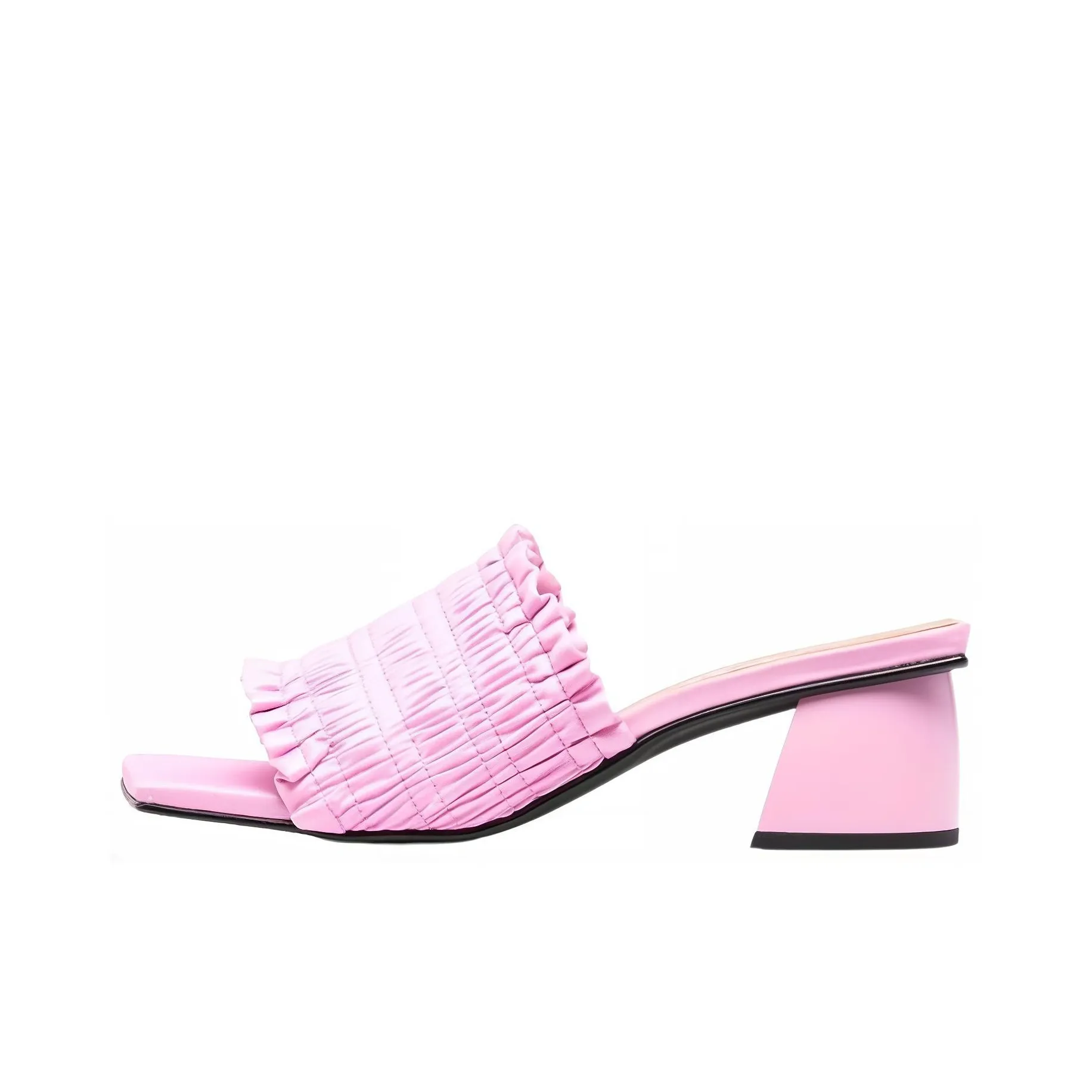 GANNI Smock Slide Slippers Women's Pink