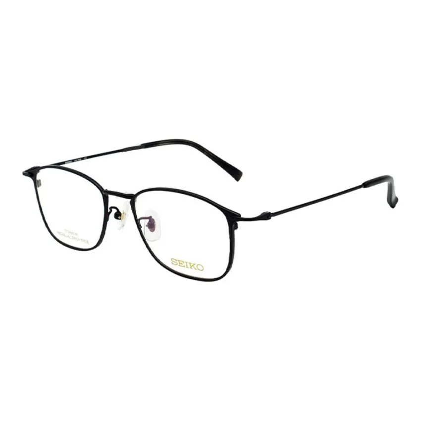 SEIKO Titanium Rectangular Eyeglass Frames Men's Black