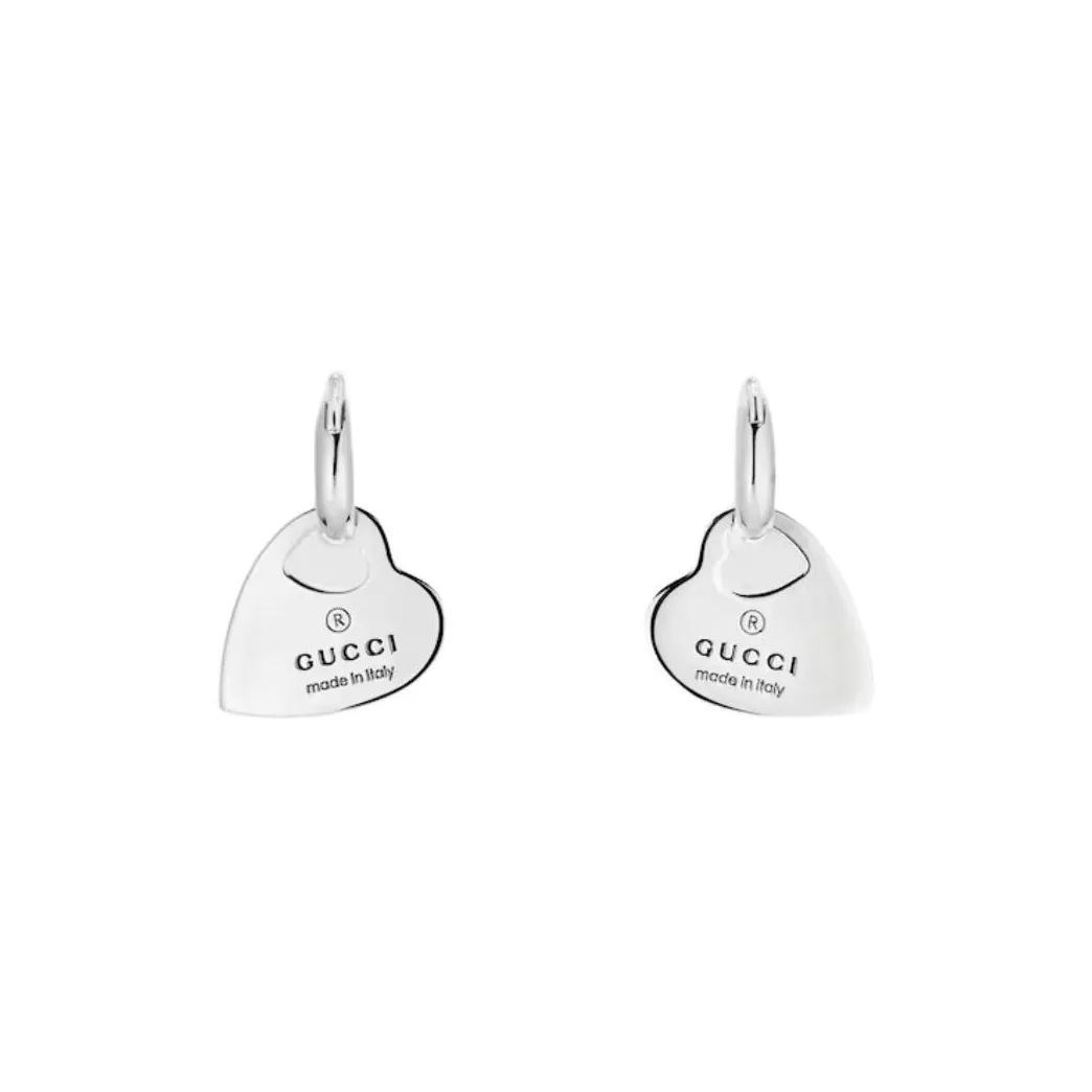 GUCCI 925 Sterling Silver Earrings Women's Silver
