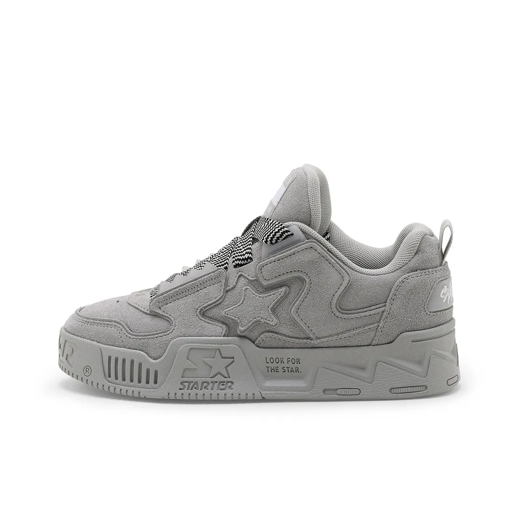 STARTER Vol Anti Slip Wear Resistant Low Top Skateboard Shoes Unisex Gray