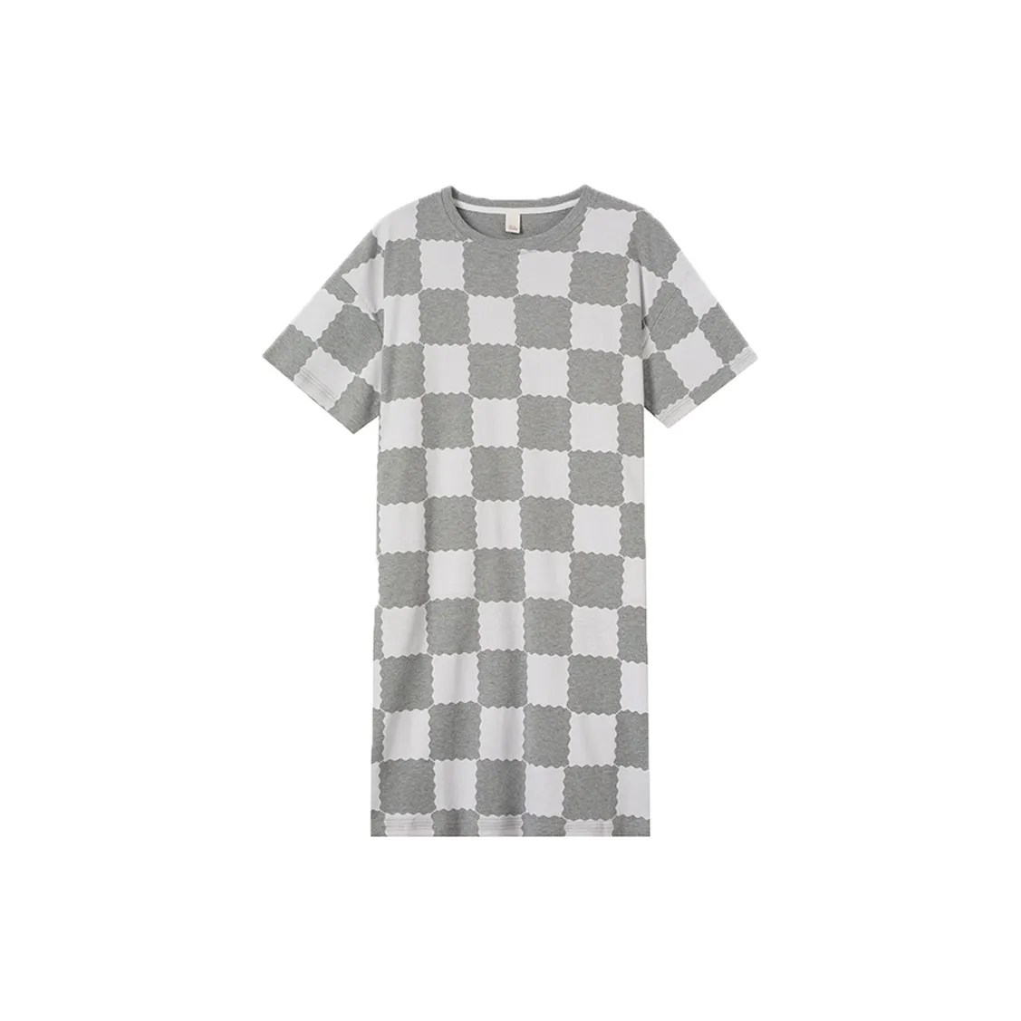 MADALLO Nightgown Women's Gray White Plaid