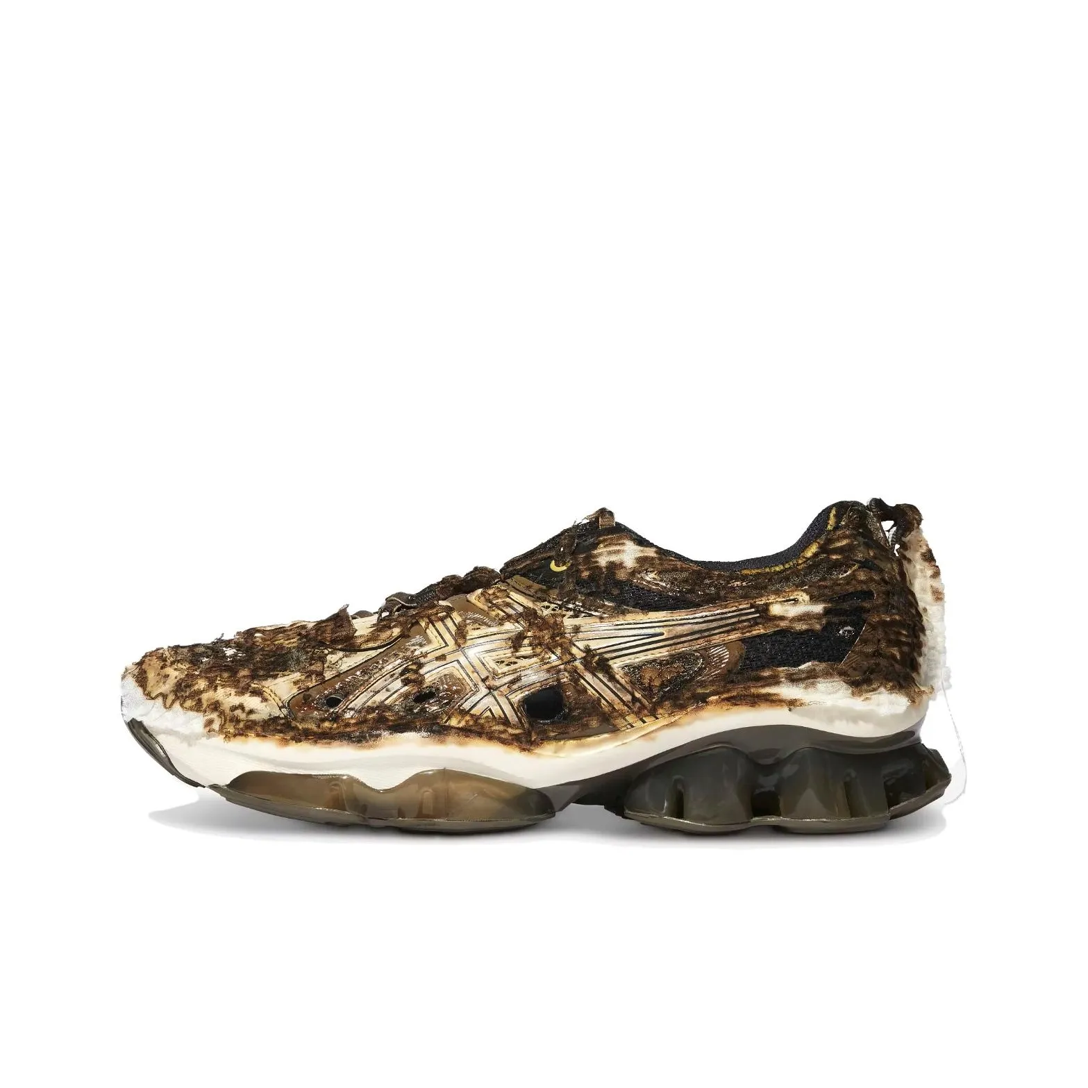 AIRE x Asics GEL Quantum Kinetic Abrasion Resistant Breathable Low Top Running Shoes Men's Brown Black