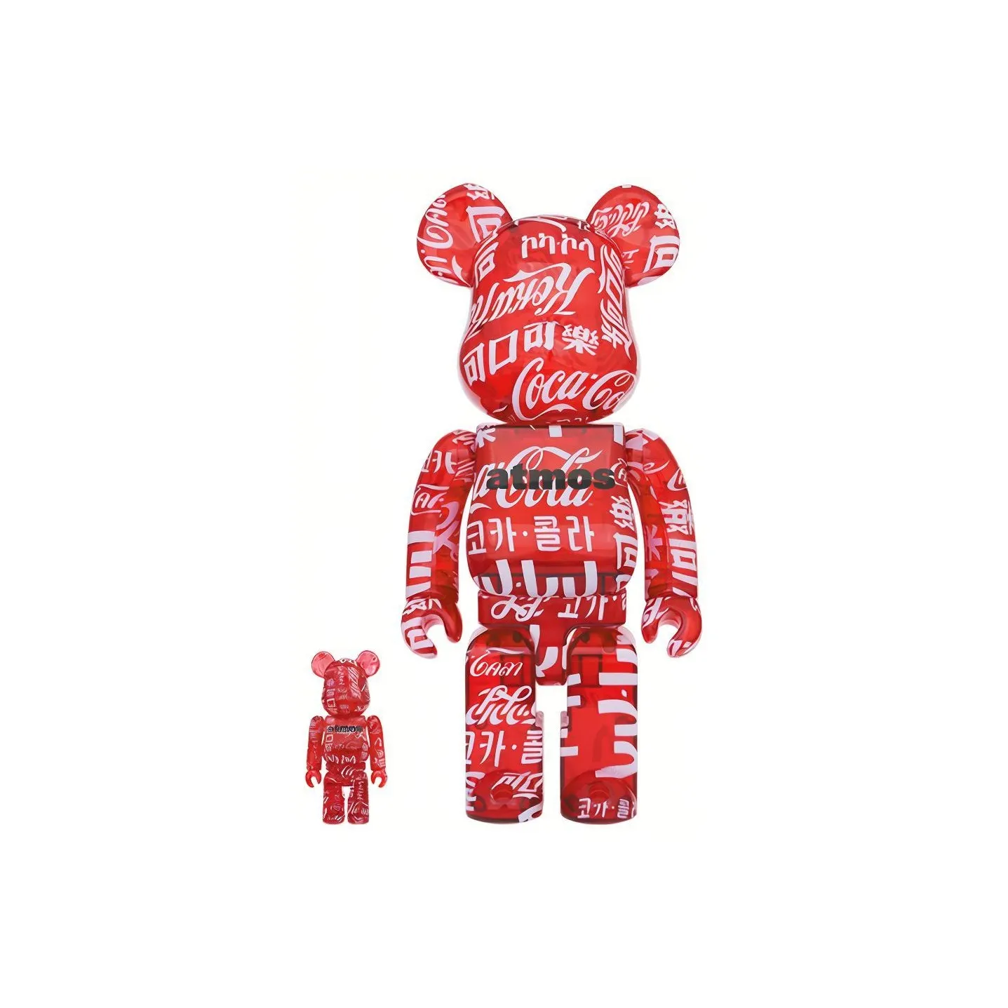 BE@RBRICK Atmos X Coca-Cola Clear/Red