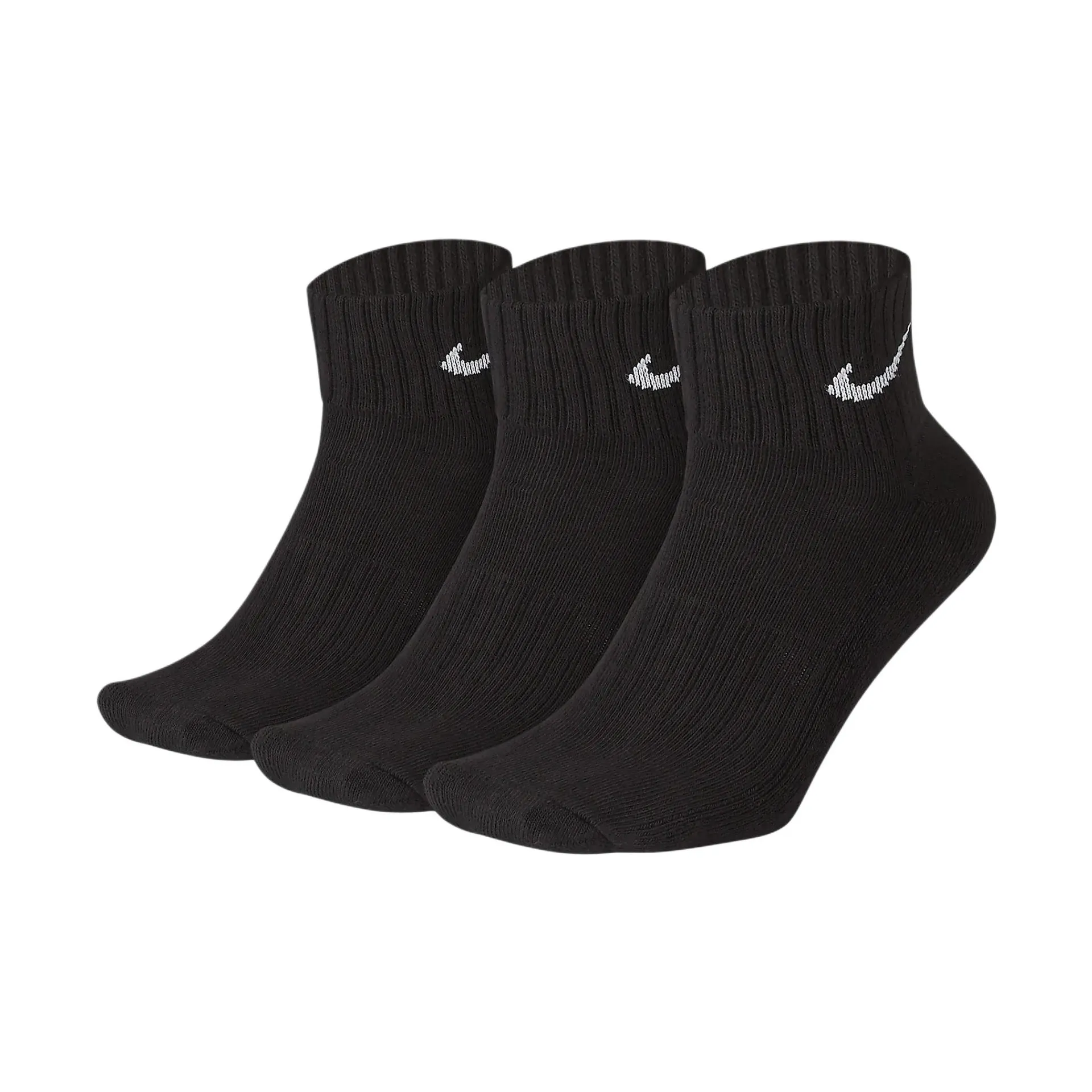 Nike Ankle Socks Unisex 3 Pack Black White