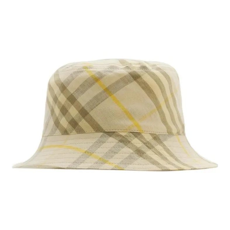 Burberry Checked Linen Bucket Hat