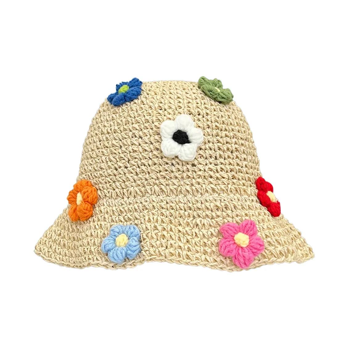 ZKY Straw Woven Bucket Hats Unisex