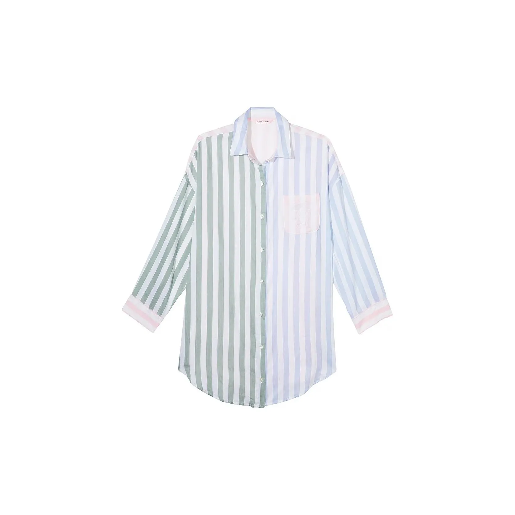 Victoria's Secret Modal Cotton Sleepshirt Multicolor Stripes Nightgown Women's Multicolor Stripes