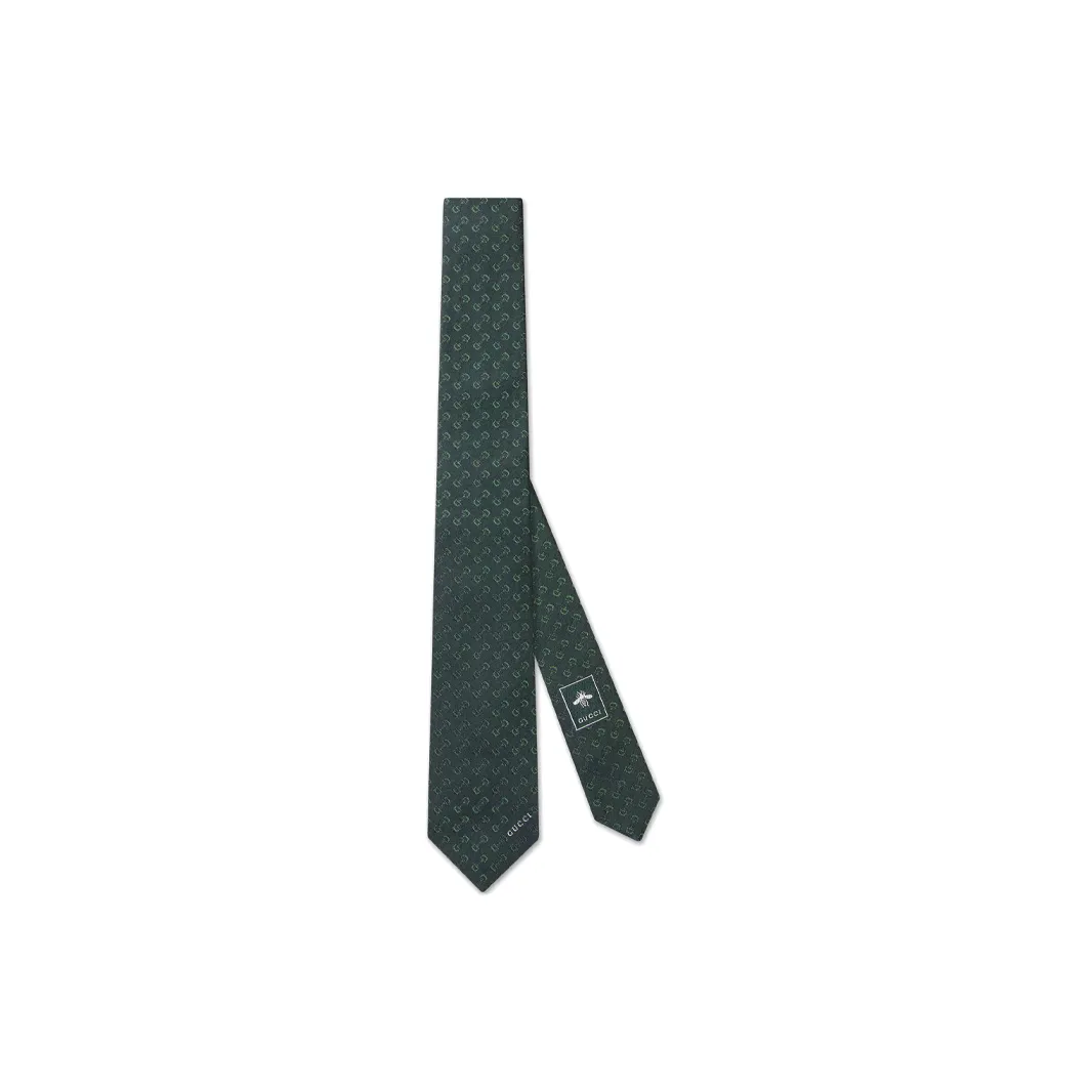 GUCCI Silk Ties Men's Dark Green