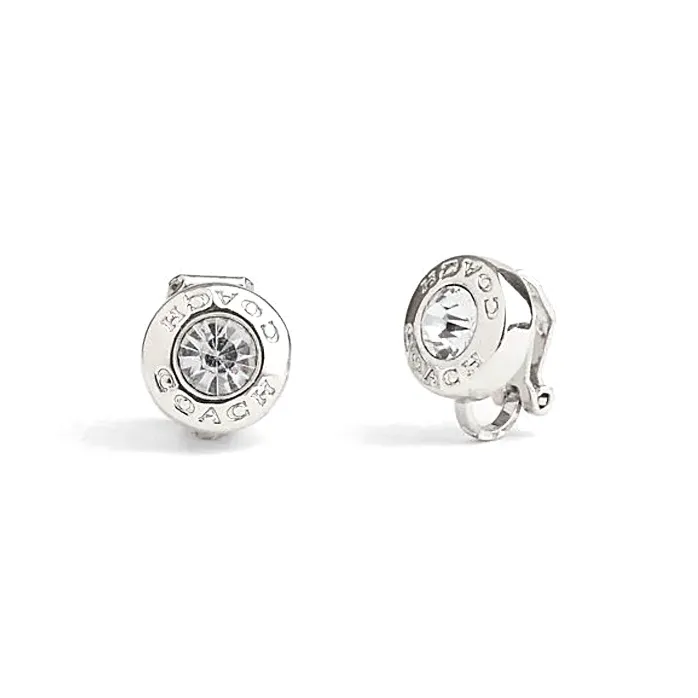 COACH Copper Stud Earrings Women's Silver