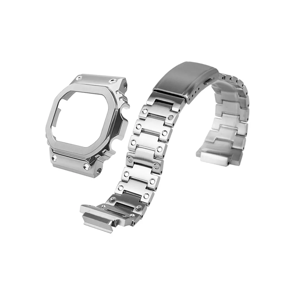 Keppot Small Block Collection DW 5600/GW B5600/GW M5610 Custom Metal Watch Case Strap Unisex