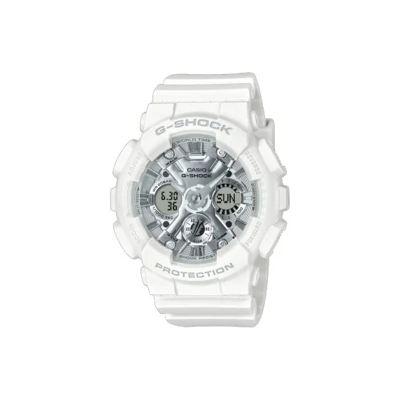 Шок Кварц Механизм Смола Ремешок Часы Унисекс Серебристый Циферблат