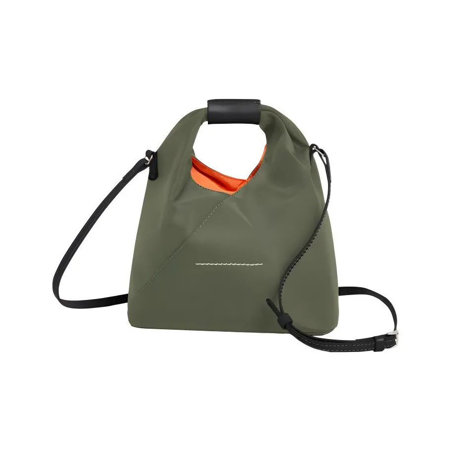 MM6 Maison Margiela Calfskin Handbag, Shoulder Bag, Crossbody Bag Trumpets Women's Green