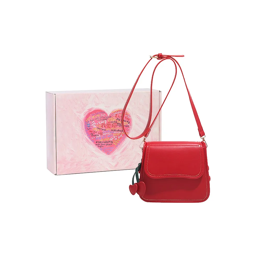 MINLUBAOLUO PU Shoulder Bag Trumpets Women's Cherry Red